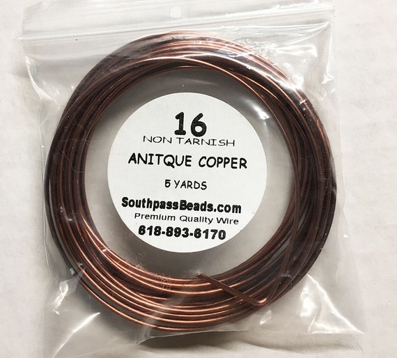 16 gauge Non Tarnish Antique Copper Craft Wire 5 yards ...