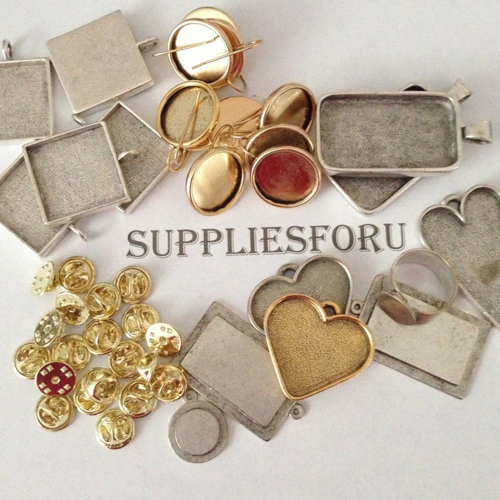 Jewelry Blanks Resin Molds Findings n More by SuppliesForU on Etsy