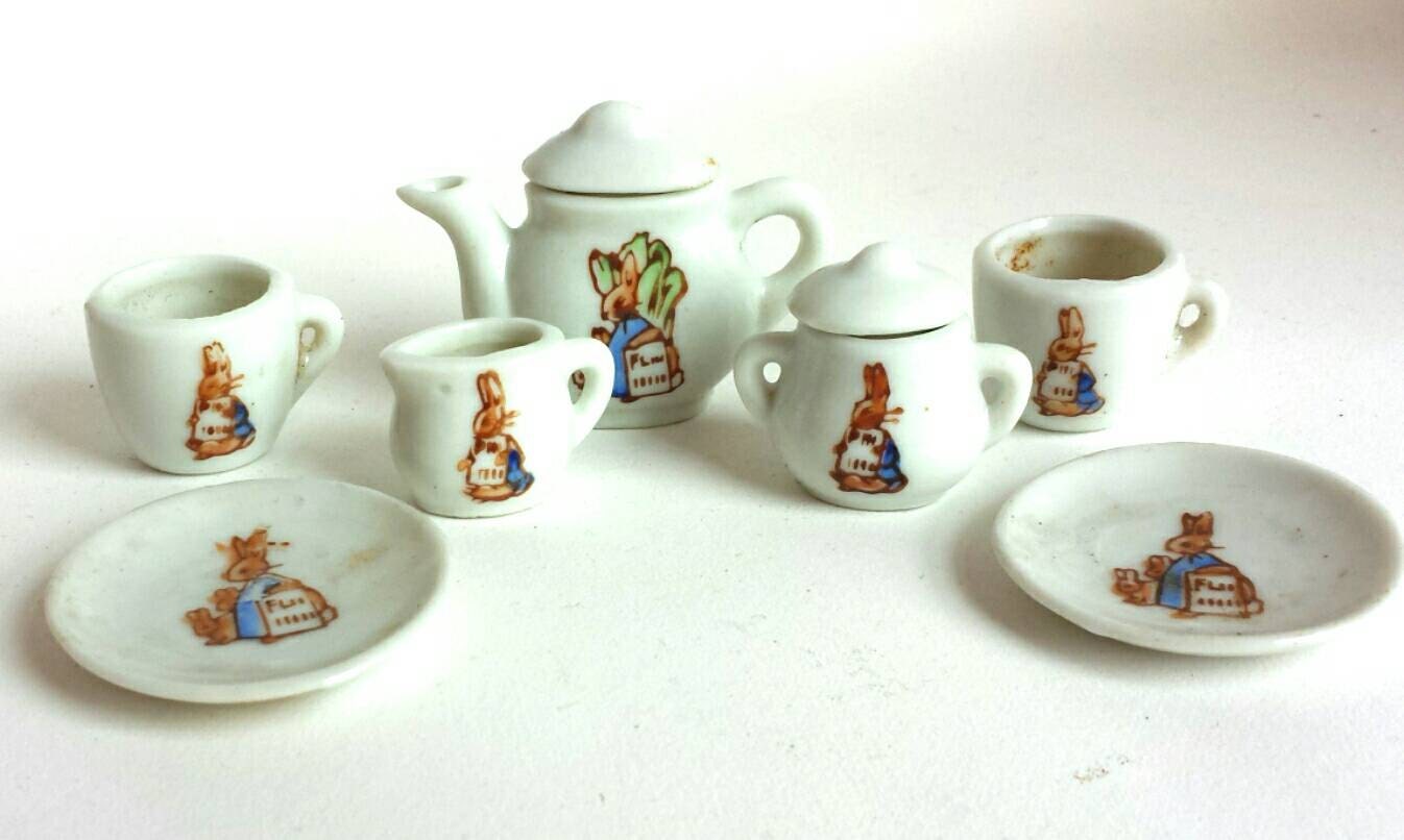 beatrix potter mini tea set