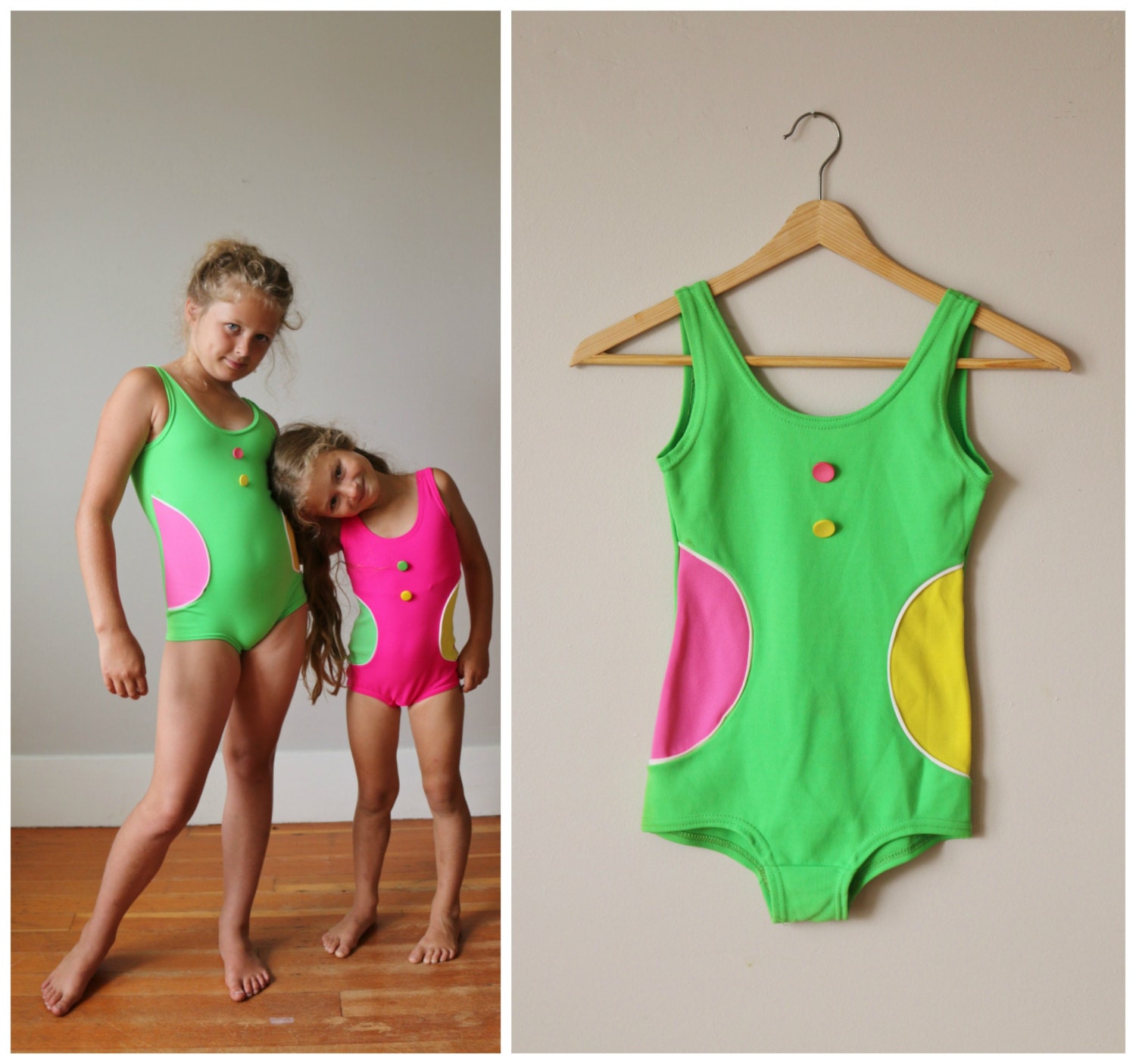 NOS 1960s Confetti Dot Swimsuit Girls Size 8/10