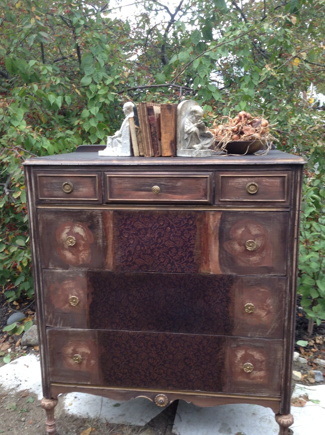 ON HOLD Painted Dresser Farmhouse Rustic Dresser Bohemian