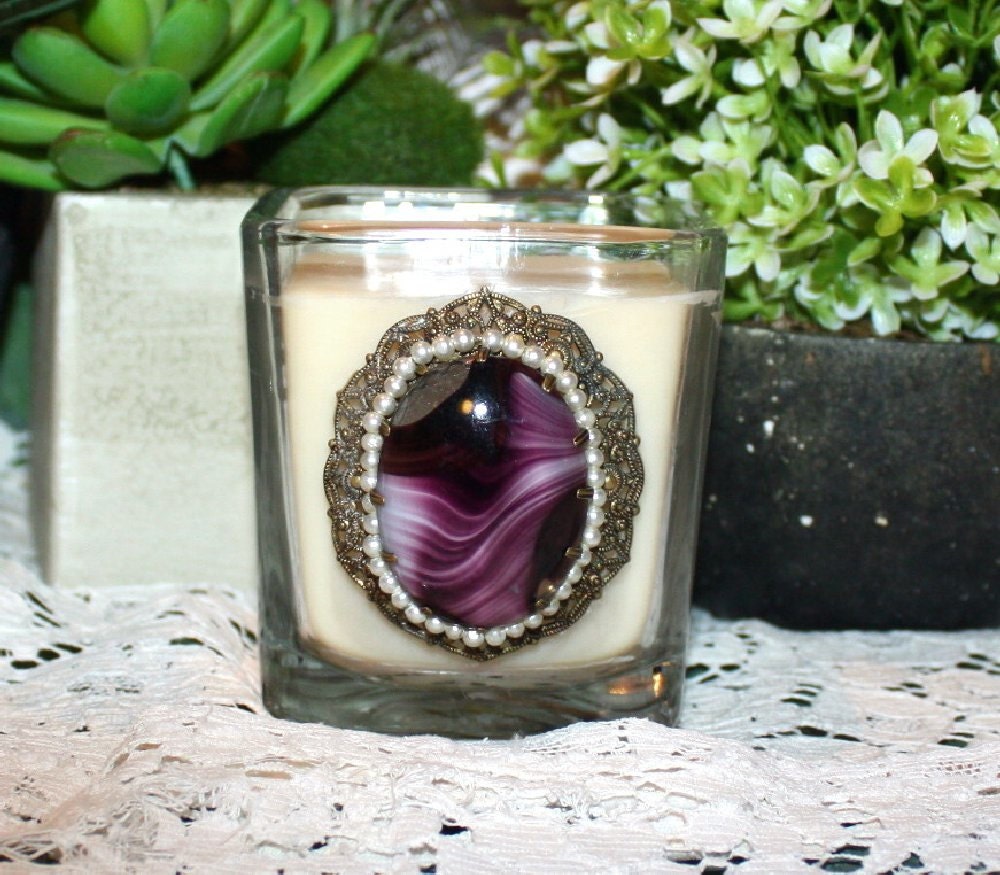 Soy Wax Jewelry Candle Gift Candle February Birthstone