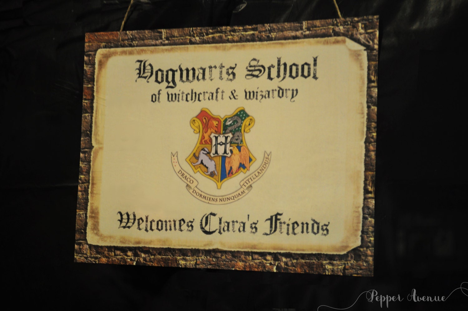 Hogwarts Personalized Welcome Sign Harry Potter Hogwarts