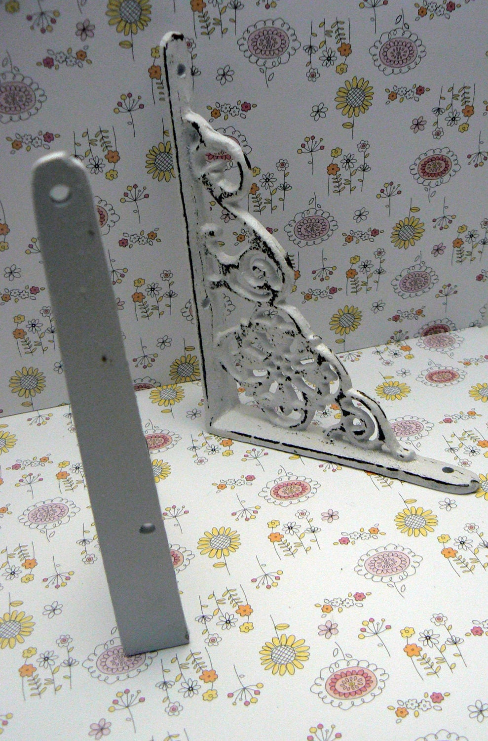 Wall Bracket Cast Iron Shelf Ornate Brace Shabby Style Chic