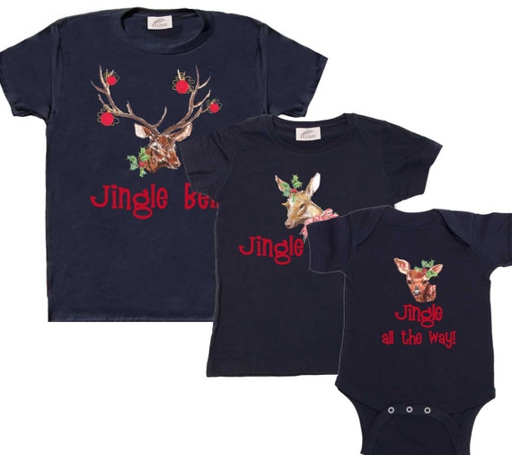 Family Christmas Shirts Mom Dad Baby combo Christmas Tee