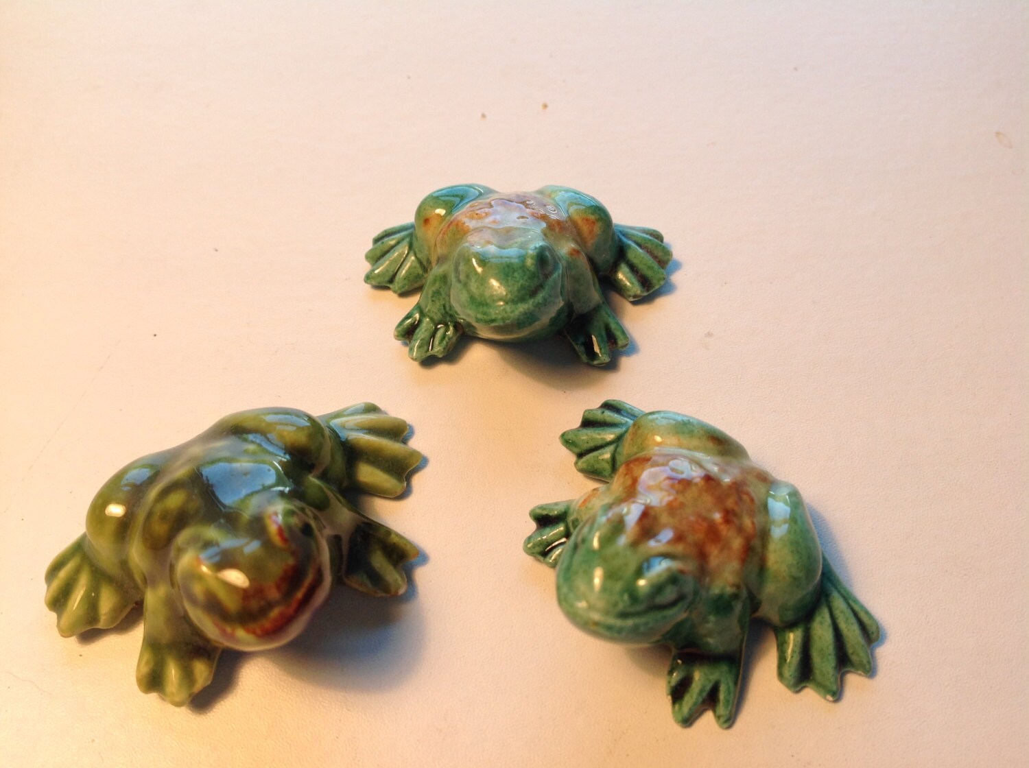 tiny ceramic frog