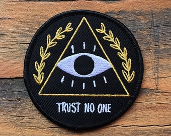 Trust No One Iron-on Patch