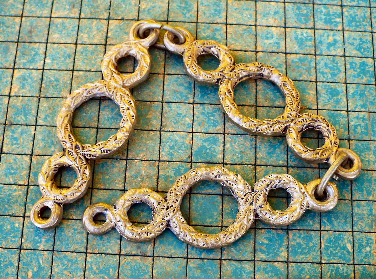 Vintage Decorative Brass Chain 1 foot length ornate vine