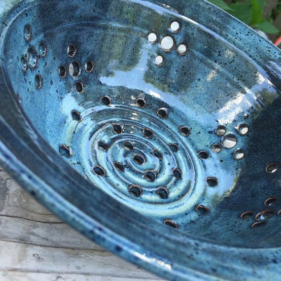 Ceramic Colander Collander Large Ceramic Berry by bridgespottery