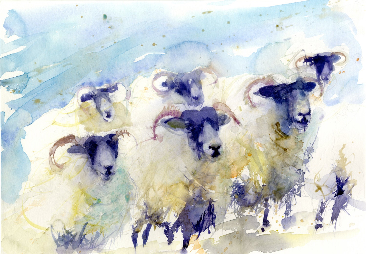 Sheep Shaun Watercolour