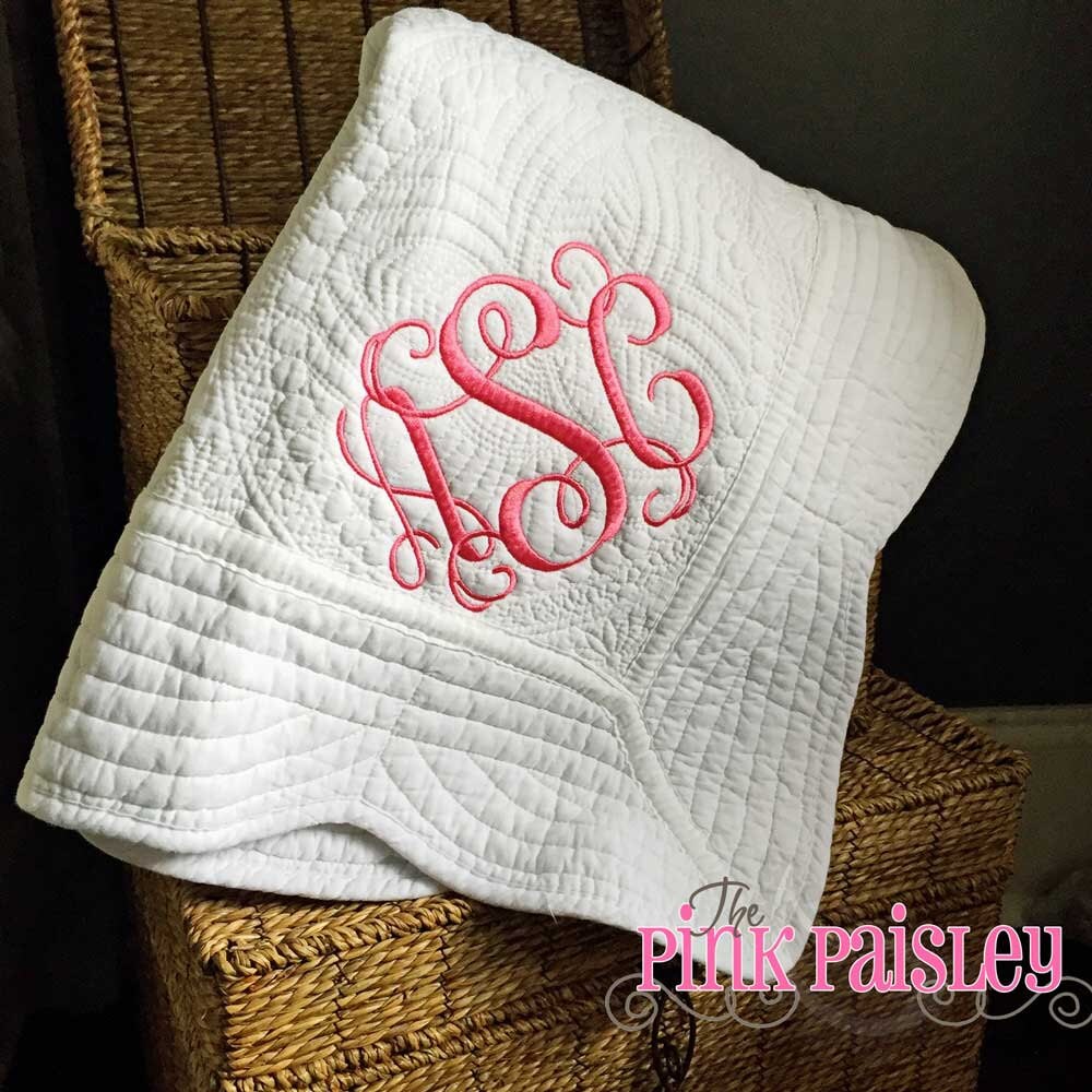 Personalized Baby Blanket Monogrammed Baby Quilt Boy And