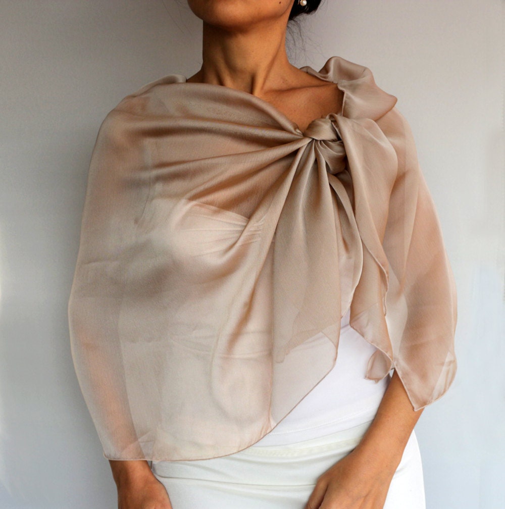 Chiffon Evening Shawl Scarf  Shoulder  Wrap Mauve Iridescent