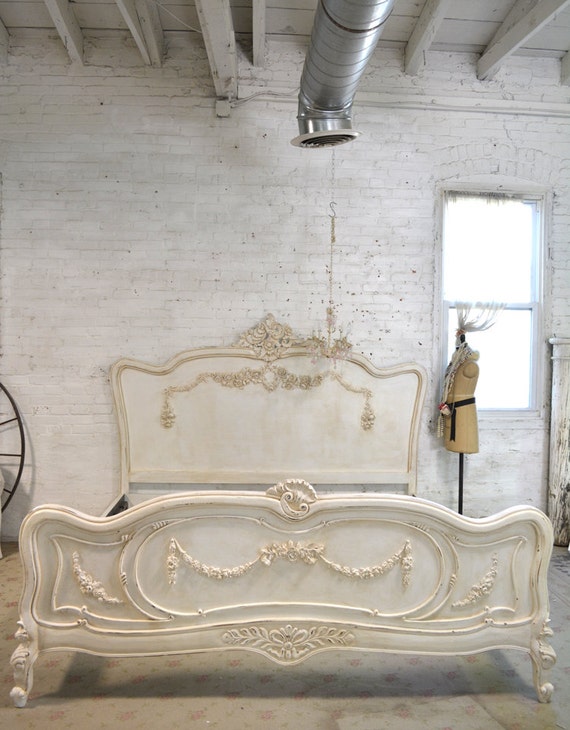 Painted Cottage Shabby French Romantic Bed Queen / King