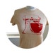 Ladies kitchen Mixer tshirt "Retro Mamma" Ladies Mixer Tee Shirt in tan and red or custom colors