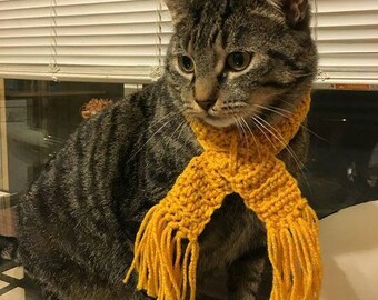 Crochet Cat Collar, Cat Scarves, Scarf With Fringes, Scarf For Cat, Cat Scarf, Fringes Scarf for Cat, Gift for Cat, Custom Size