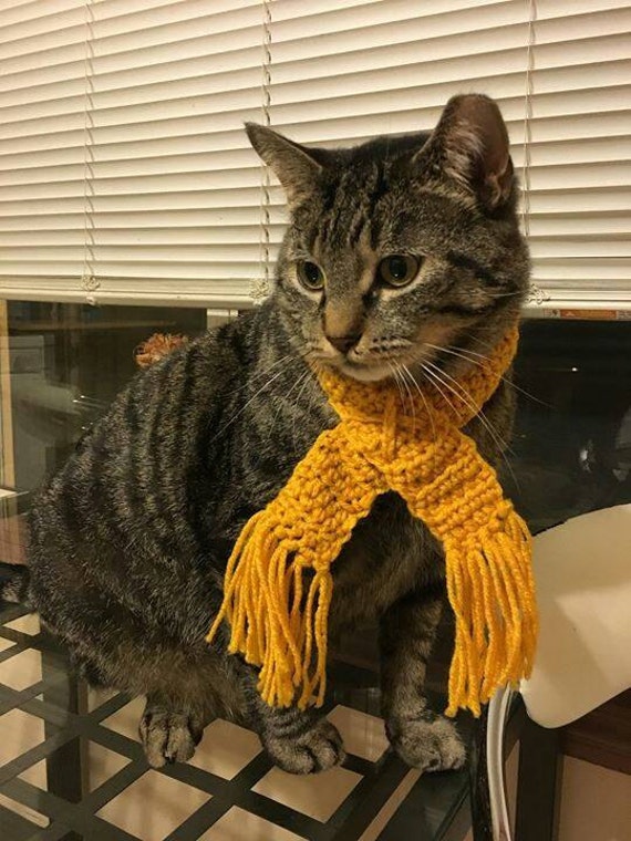 Crochet Cat Collar Cat Scarves Scarf With Fringes Scarf For