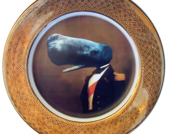 Sire Cachalot Portrait - Altered Antique Plate 12"