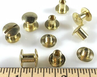 CONCHOS Chicago Screws 1/2 inch Plain 25 pcs BP GOLD