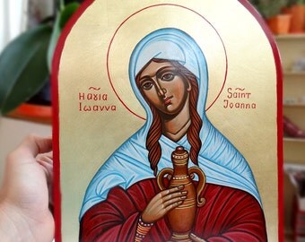St Joanna The Myrrhbearer, Original Handpainted Icon, Orthodox style icon, original - 10 by 14 inches, Made to Order