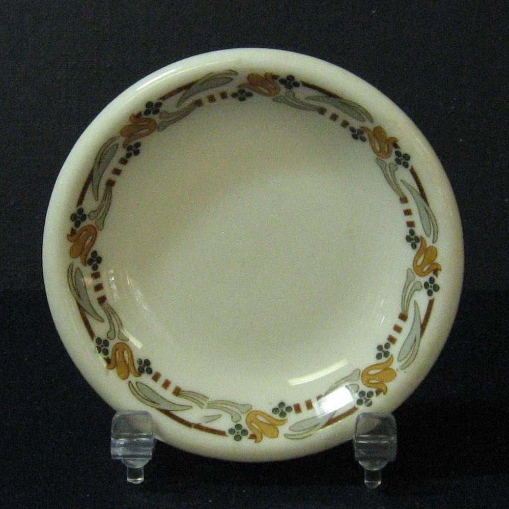 Vintage Butter Pat Dish, Restaurant Ware Butter Pat, Multi Color Floral