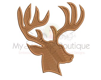 Deer Head Embroidery Design - 8 Sizes - Instant Download