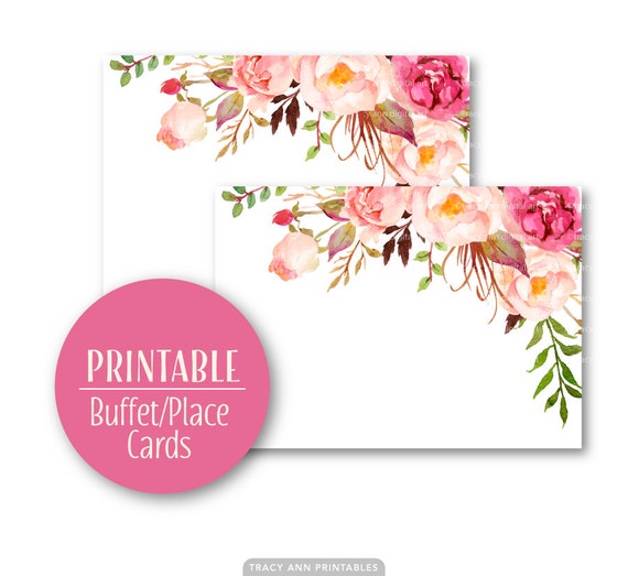 Elegant Floral Place Cards Watercolour Place cards