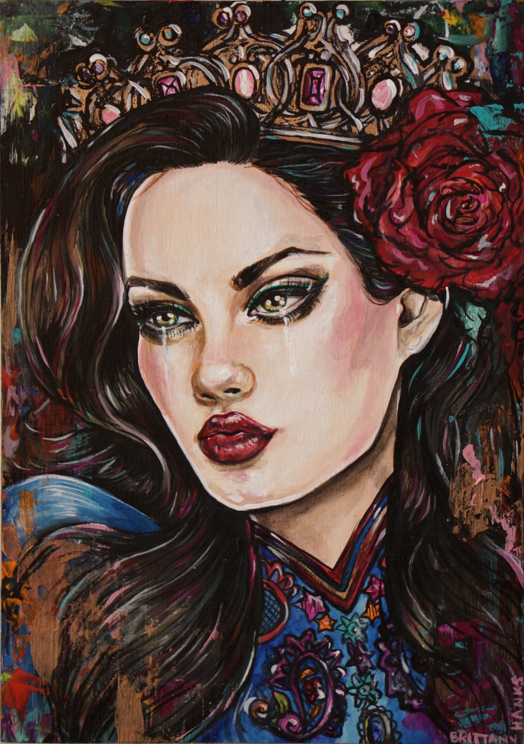  Snow  White  Giclee Archival Fine Art Print 8x10 Portrait 