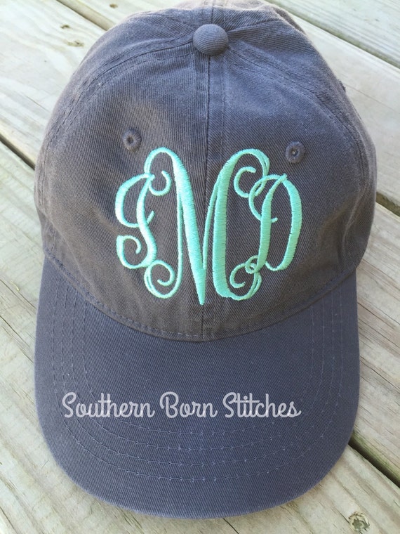 Items similar to Monogrammed baseball hat women&#39;s cap, ladies personalized hat with monogram ...