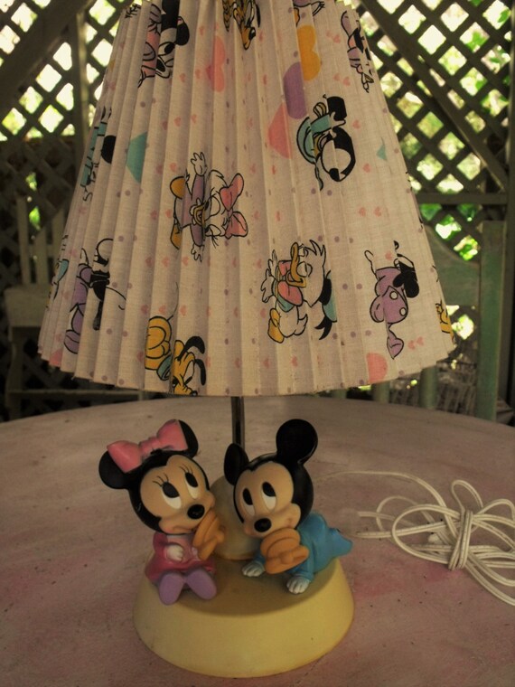 1984 Disney Baby Mickey and Minnie Lamp/ Retro Lamp with