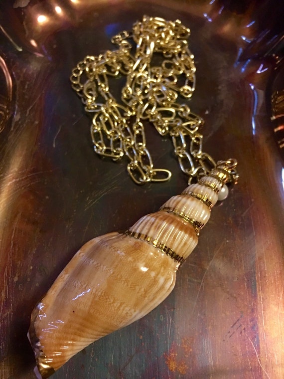Sea Shell Necklace in Gold