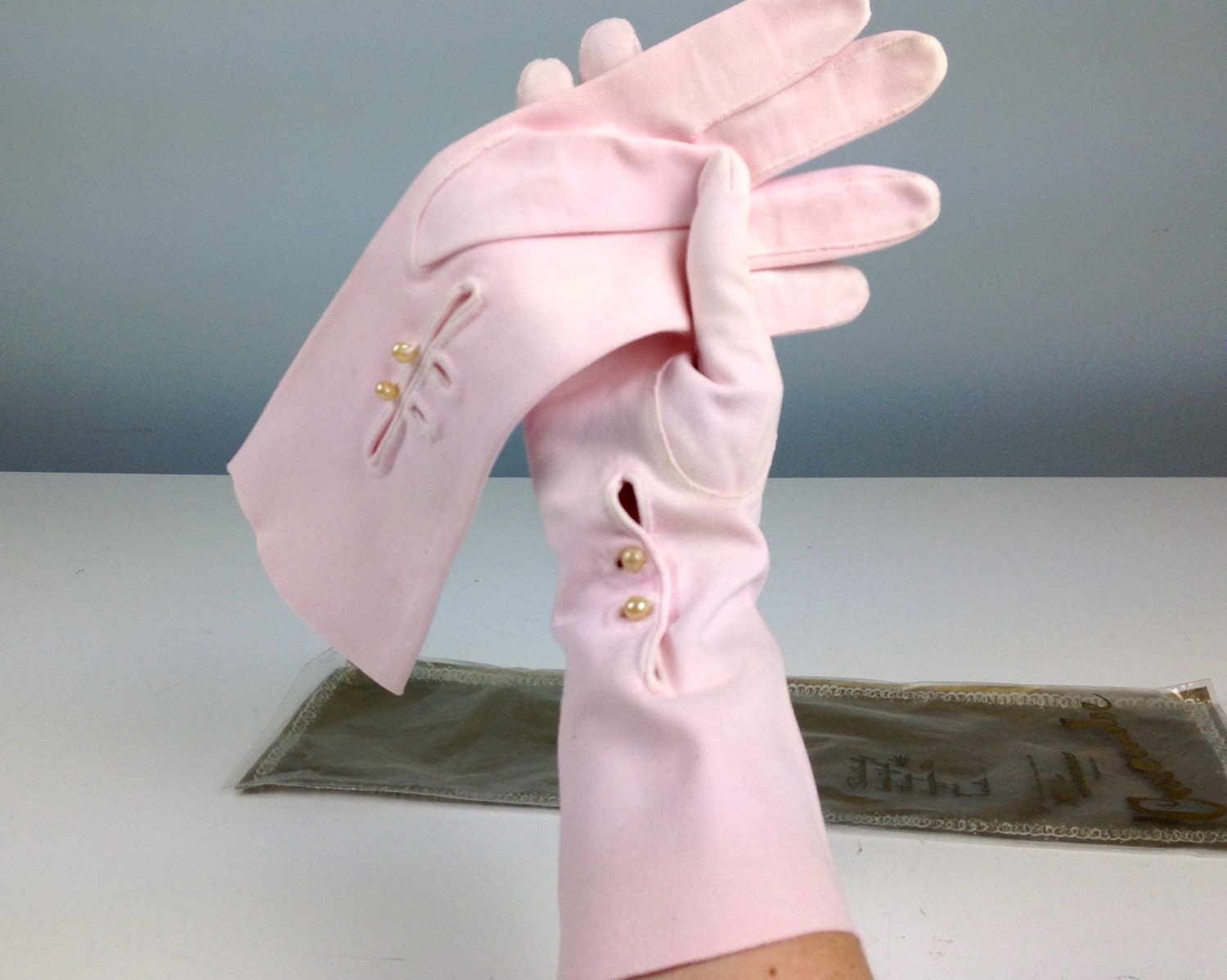 1950s Pink Formal Gloves 1950s Prom Dress Gloves Wedding