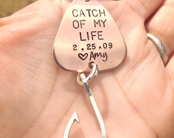 Catch Of My Life,Fishing Keychain, Boyfriend Gift, Fishing Lure, Personalized Lure, Love You More Than You Love Fishing