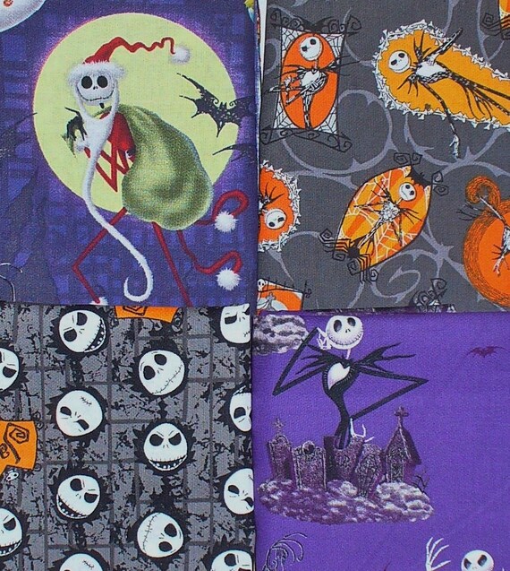 Nightmare Before Christmas 4 Fat Quarters Jack