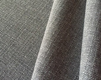 Heavy Linen Look - Multi-purpose Upholstery Fabric. Soft Texture. Decorative Look of Linen- Duty Free to Canada - Color: Gravel- per yard