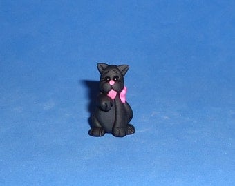Polymer Clay Black IttyBitty Kitty