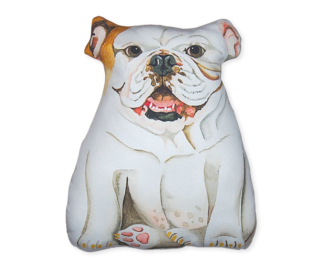 white bulldog plush