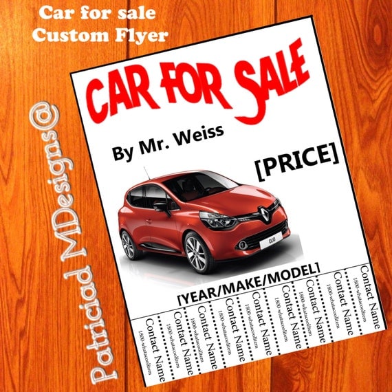tear off custom printable flyer car for sale high free custom flyers