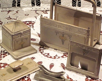 Art Deco Desk Set Ladies Vintage 1930's