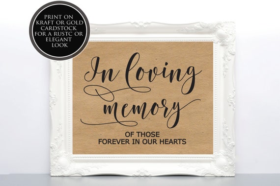 In Memory Sign In Loving Memory Sign Memory Sign Memorial