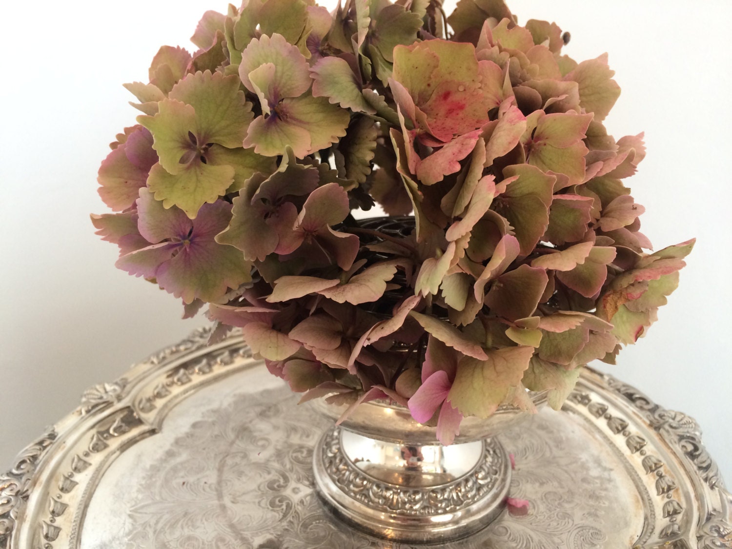 Silver plated vintage rose bowl lovely for display fresh or