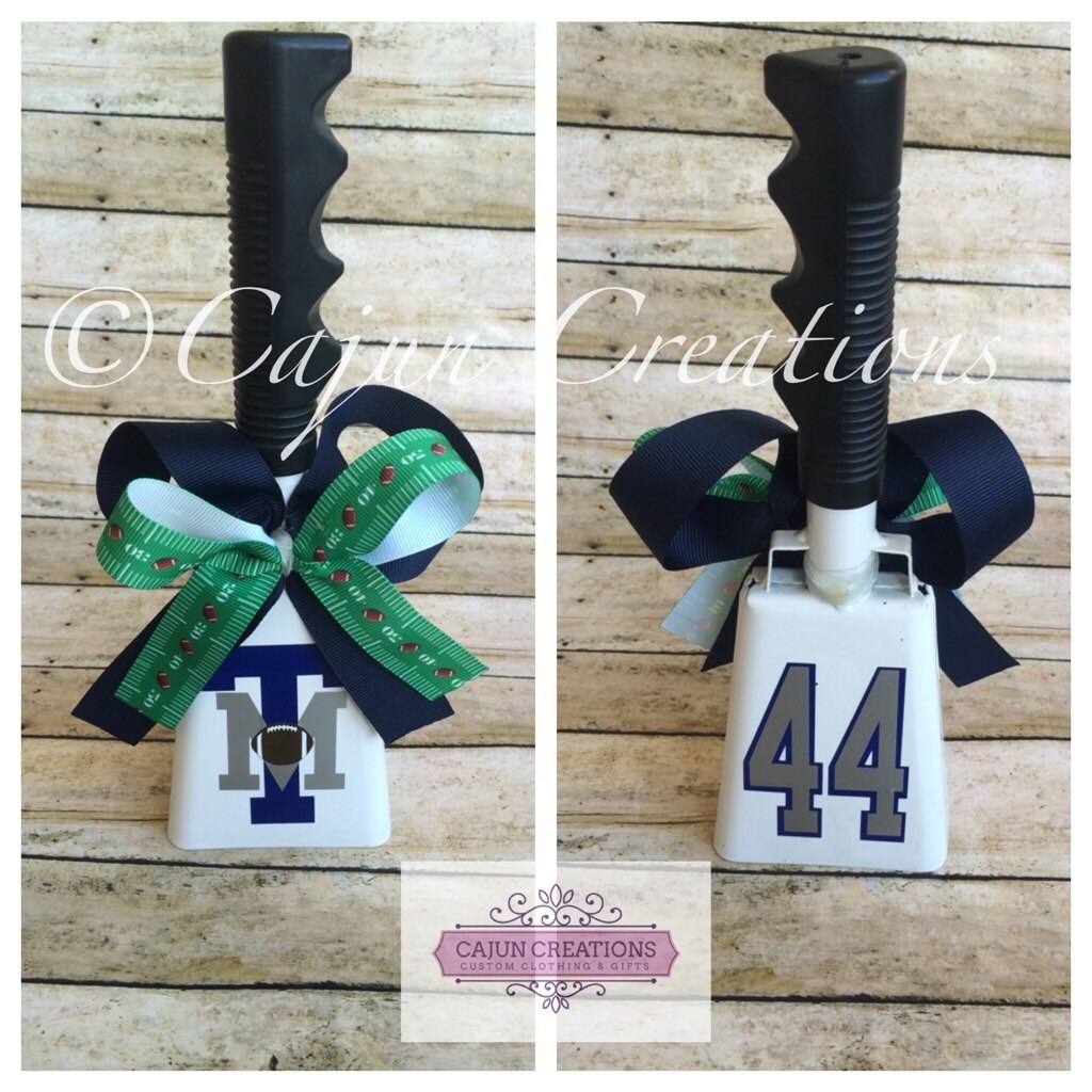 Football fan cowbell personalized cow bell noise maker