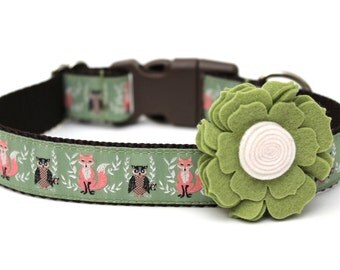 Felt Dog Collar Flower Add-on For Dog Collar FOR 1" BUCKLE COLLAR