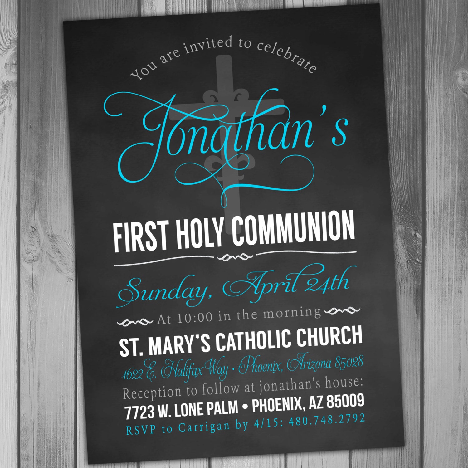 1st Communion Invitation First Holy Communion Invitation
