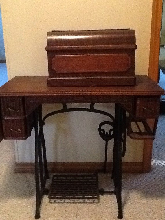 Items similar to Antique Wheeler Wilson number 9 treadle sewing machine