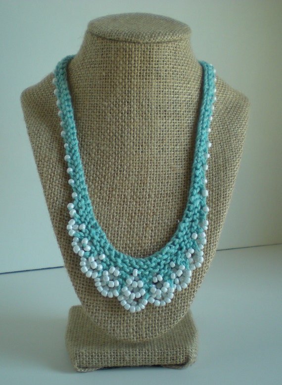 Knit Beaded Necklace