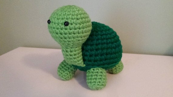 Turtle Crochet Amigurumi Stuffed Animal Plush Green