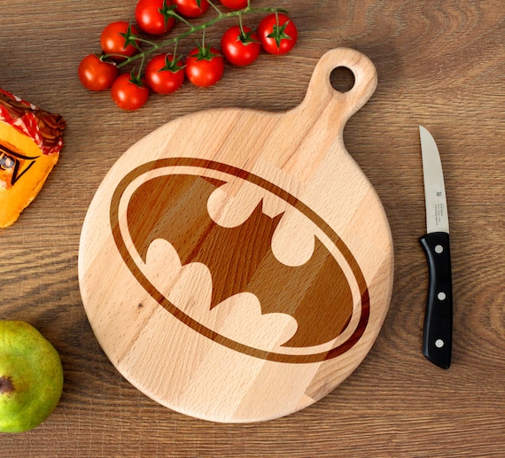Comic Superhero cutting board - Batman Wooden Cutting Board Laser Engraved - Personalized Engraved Cutting Board