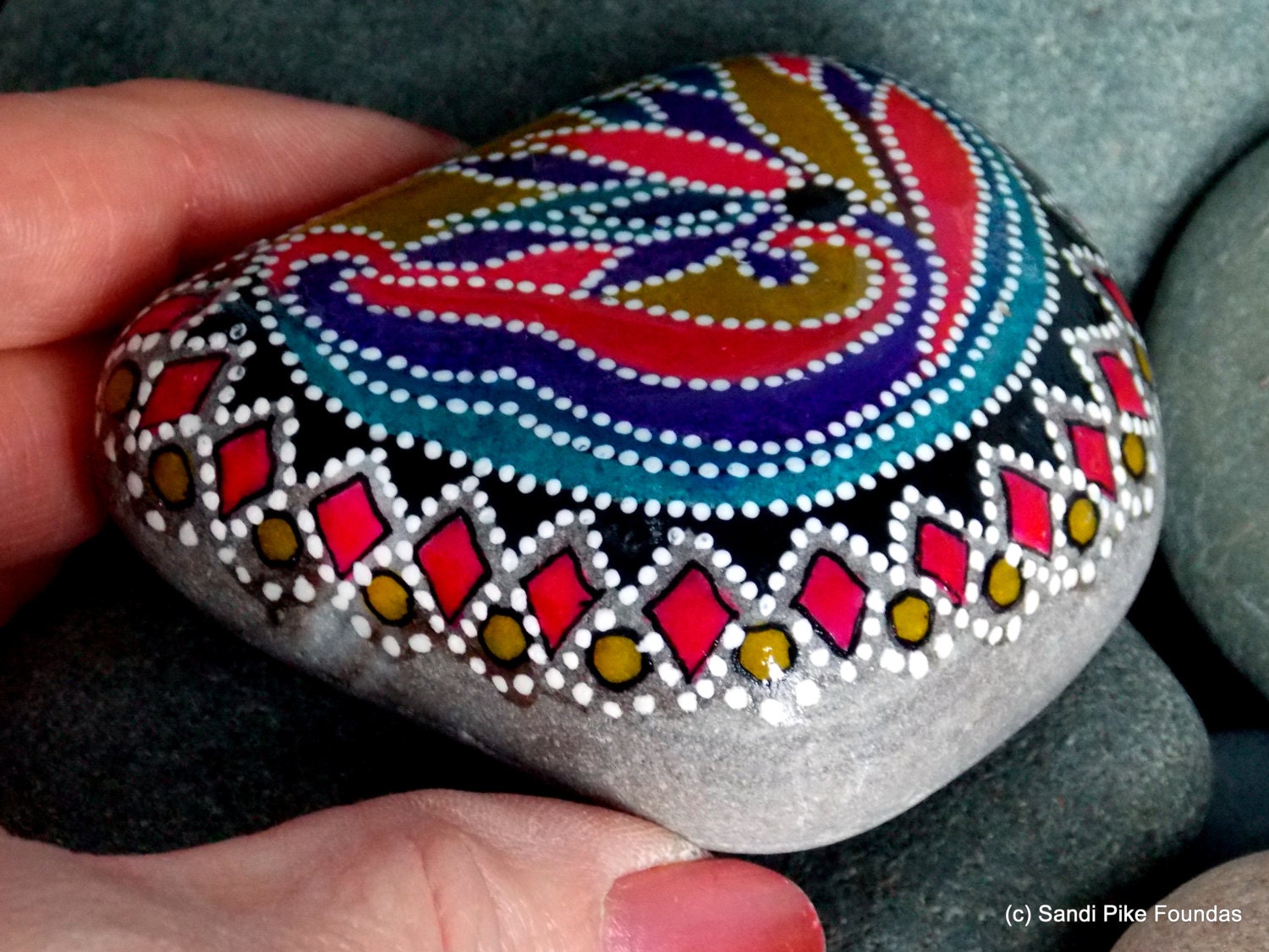 lotus blossom painted rocks painted stones by 