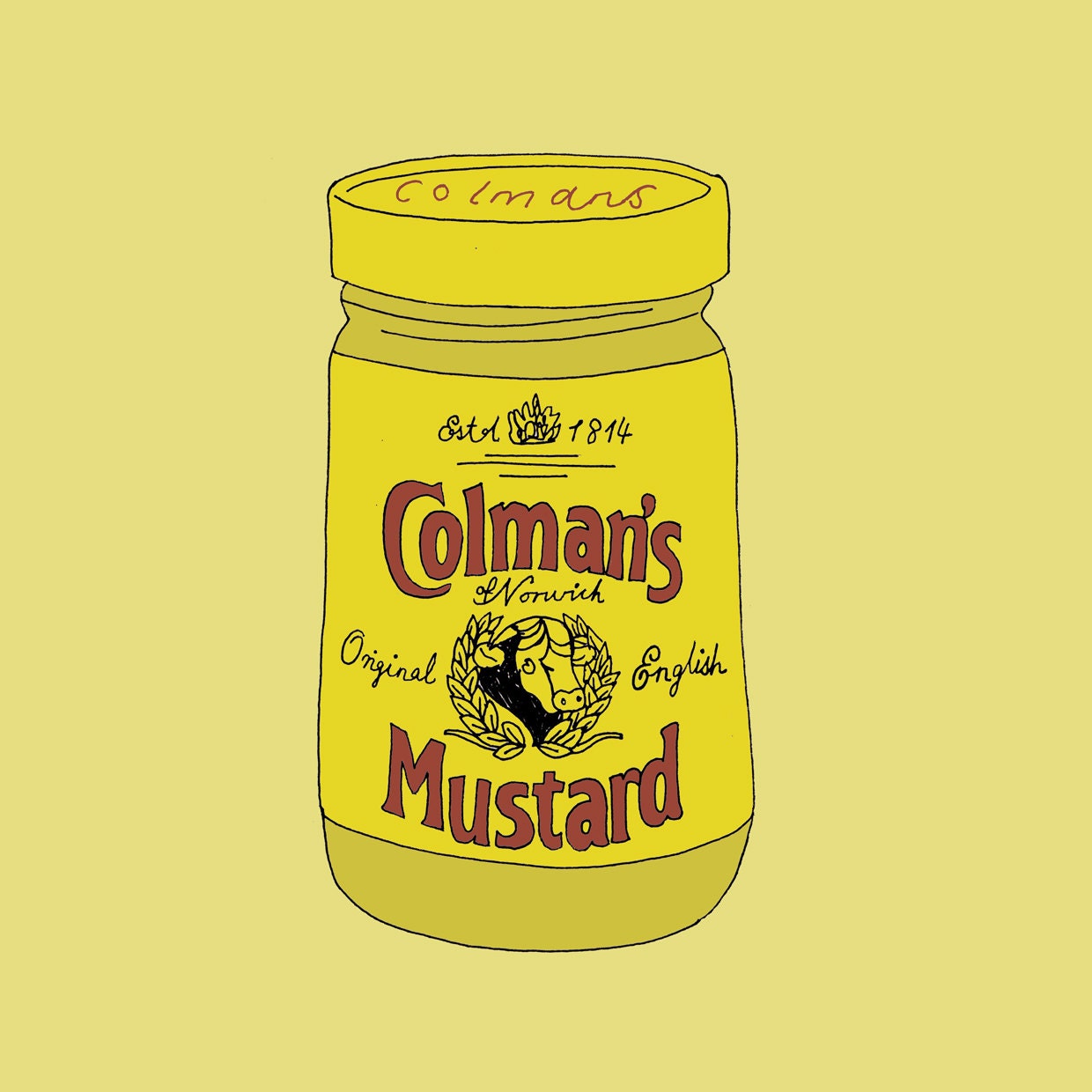 English Mustard Card Just because card Funny Greeting by n0meo