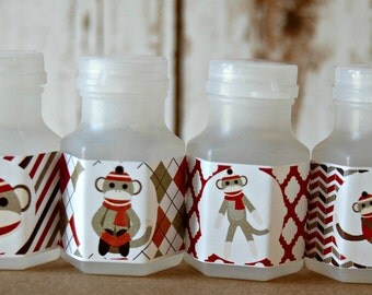 Sock Monkey Theme Party Favor Bubbles (set of 12)